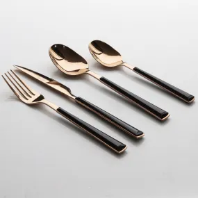 16 Piece Rose Gold Cutlery Set