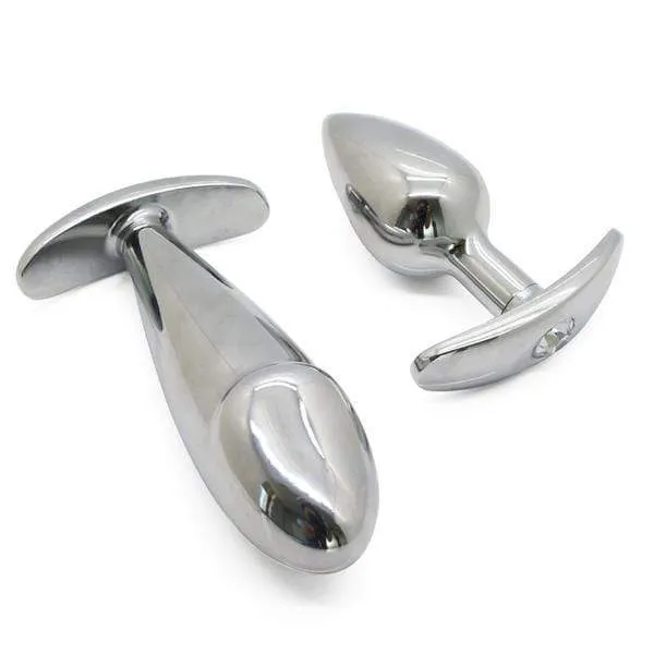 2.7" and 3.9" Stylish Jeweled Silver Plug