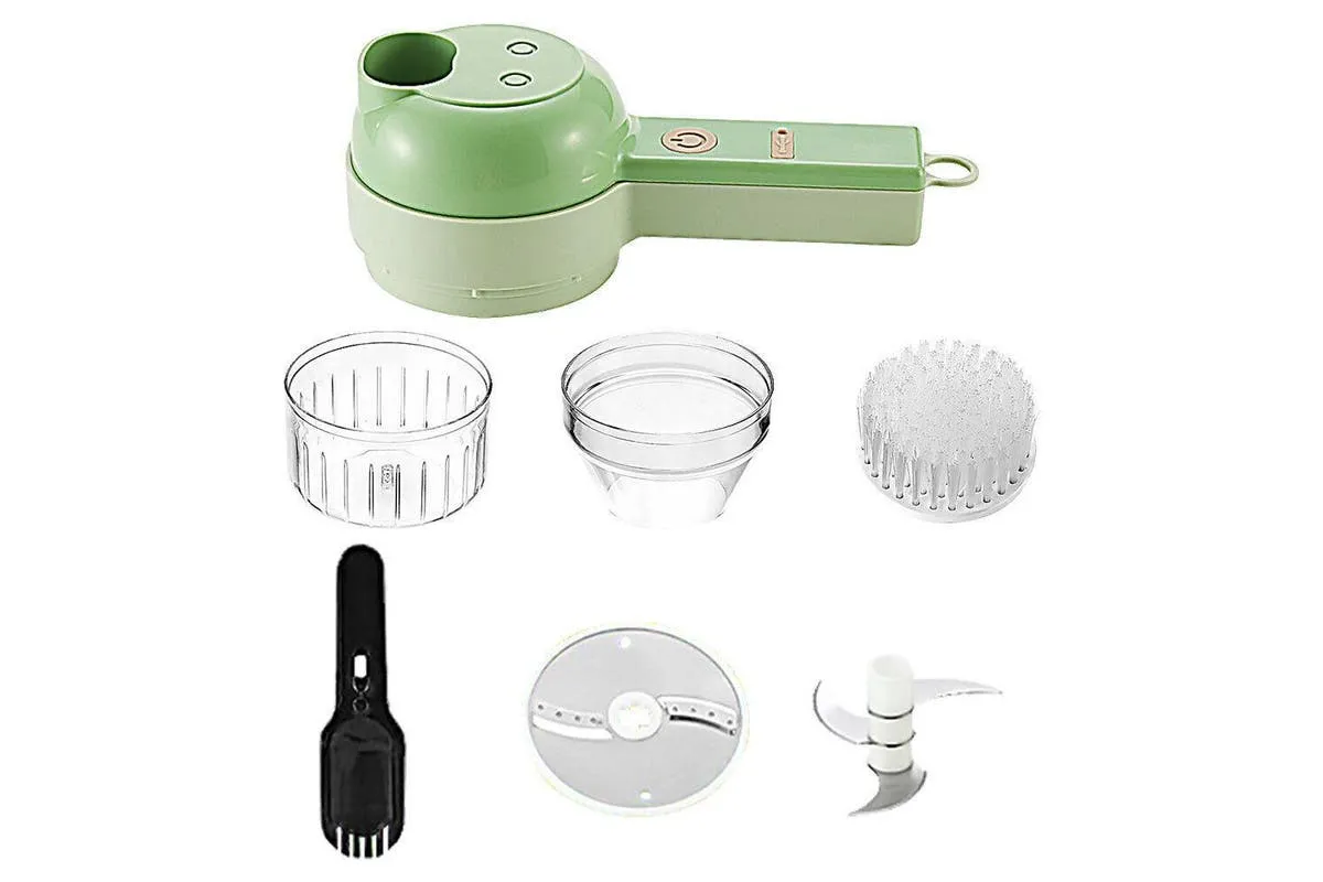 4 In 1 Handheld Electric Vegetable Cutter Multifunction Vegetable Fruit Slicer Upgrated