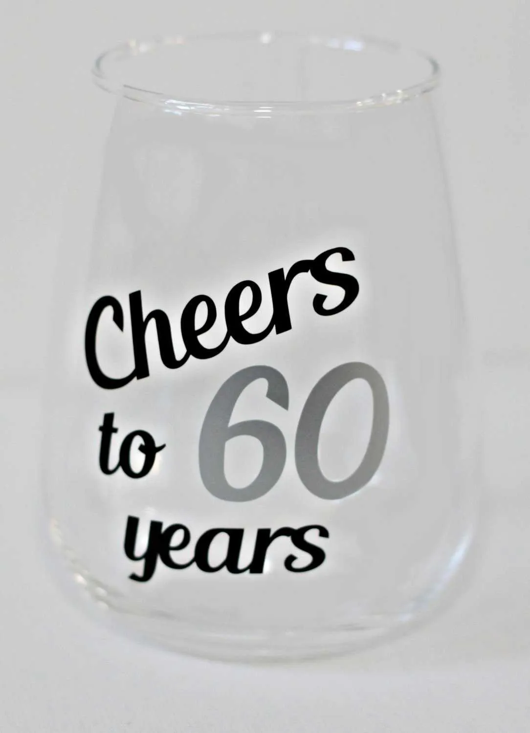 60th Birthday Wine Glass