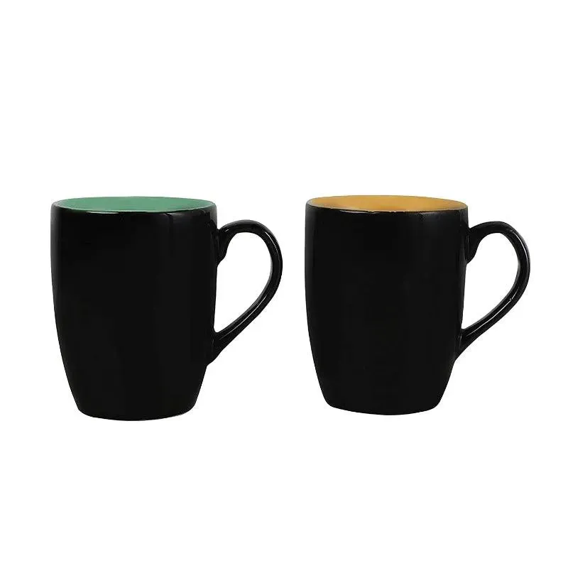 Abstract Ceramic Tea Mugs | Set of 2