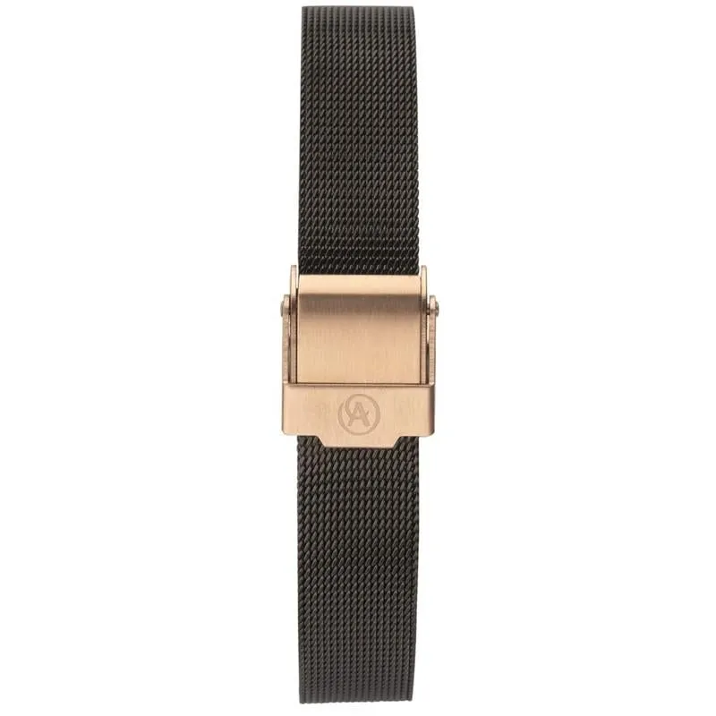 Accurist 8349 Ladies Black Rose Gold Watch