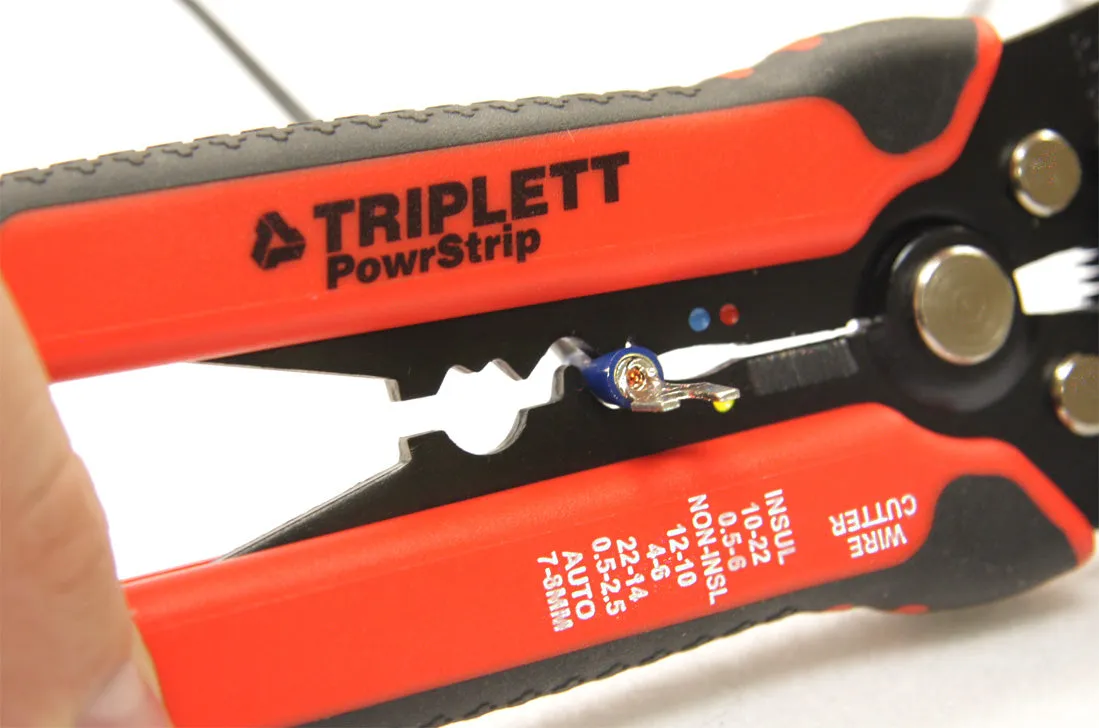 Automatic Wire Stripper -Strips Wire from 8 - 30 AWG, Crimps Insulated & Non-Insulated Terminals, Built-In Wire Cutter - (TT-240)