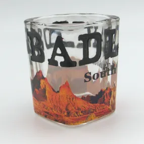 Badlands Etched Shot Glass