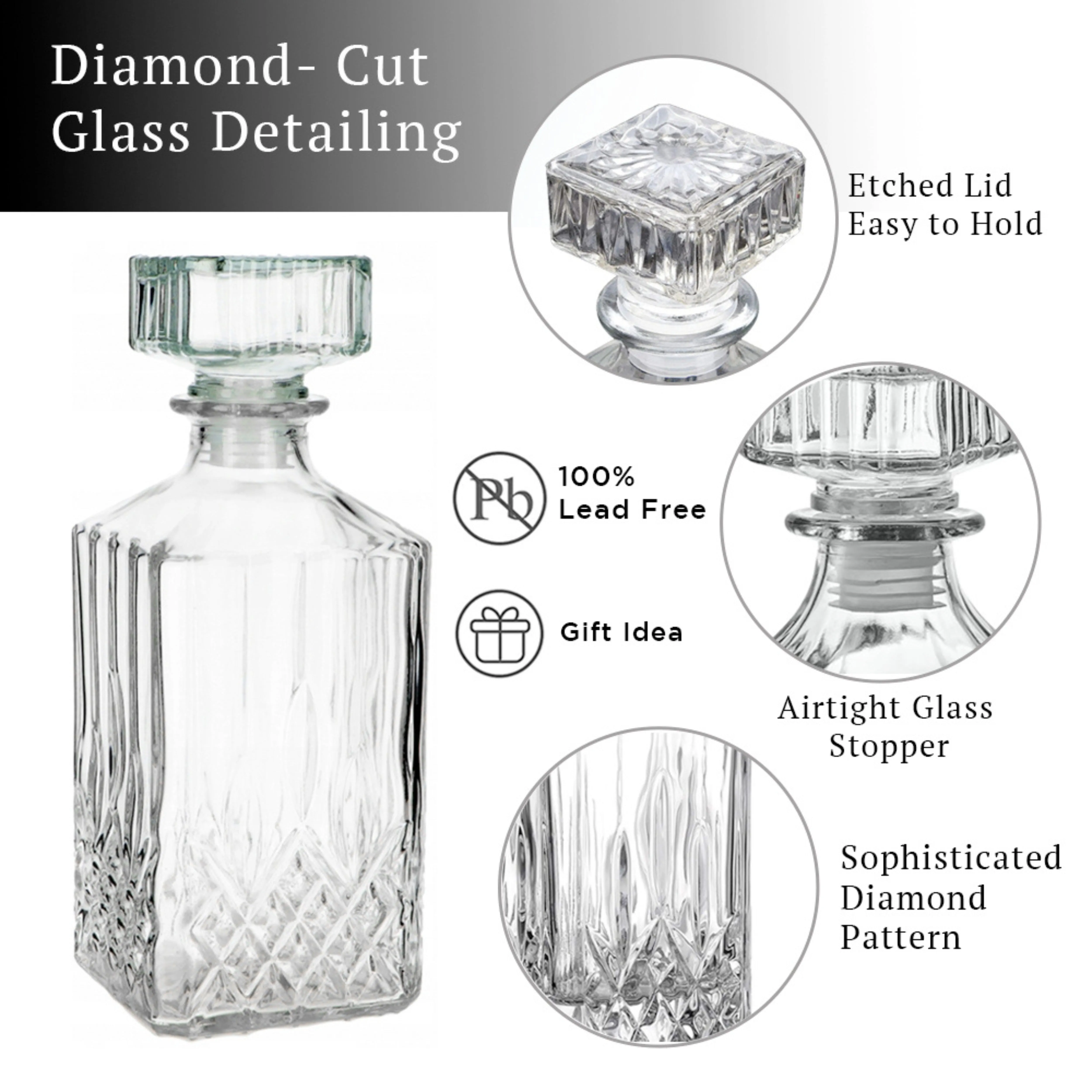 Bohemian Crystal Decanter 900ml