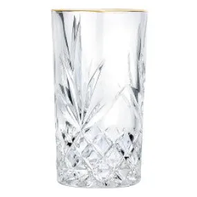 Brilliant Ashford Gold Highball Glass, 10oz, Set of 4