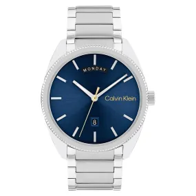 Calvin Klein Stainless Steel Blue Dial Men's Watch - 25200446