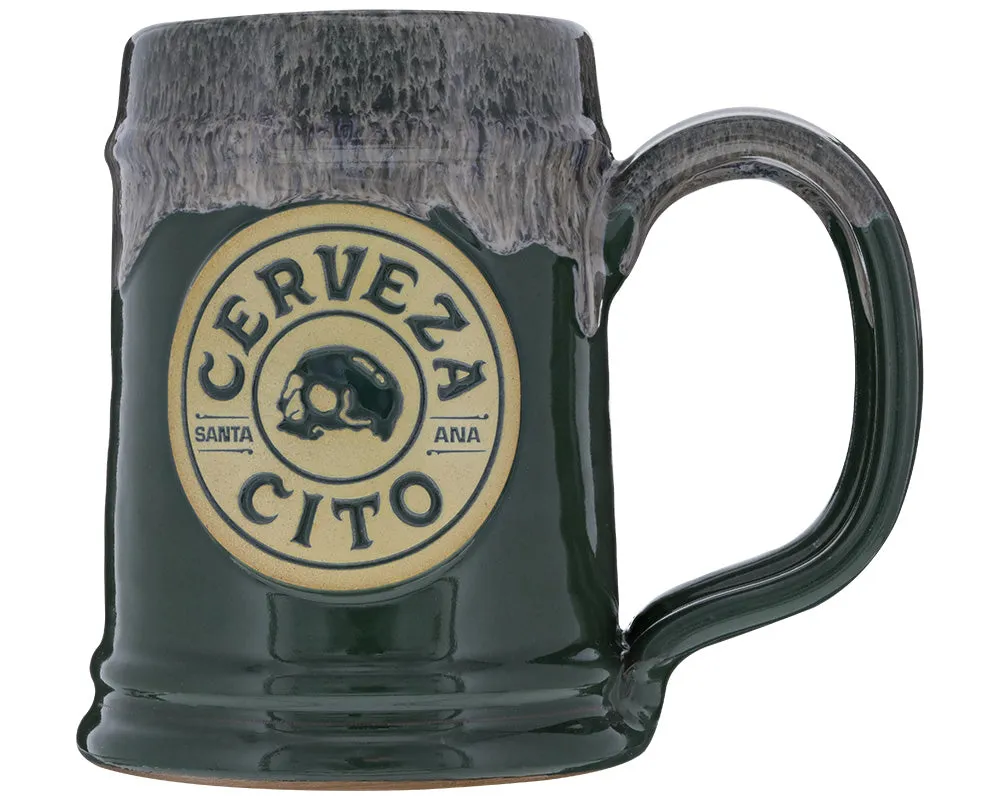 Cerveza Cito Handmade Tankard 18 oz - Green