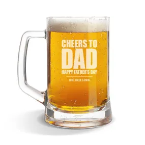 Cheers To Glass Beer Mug