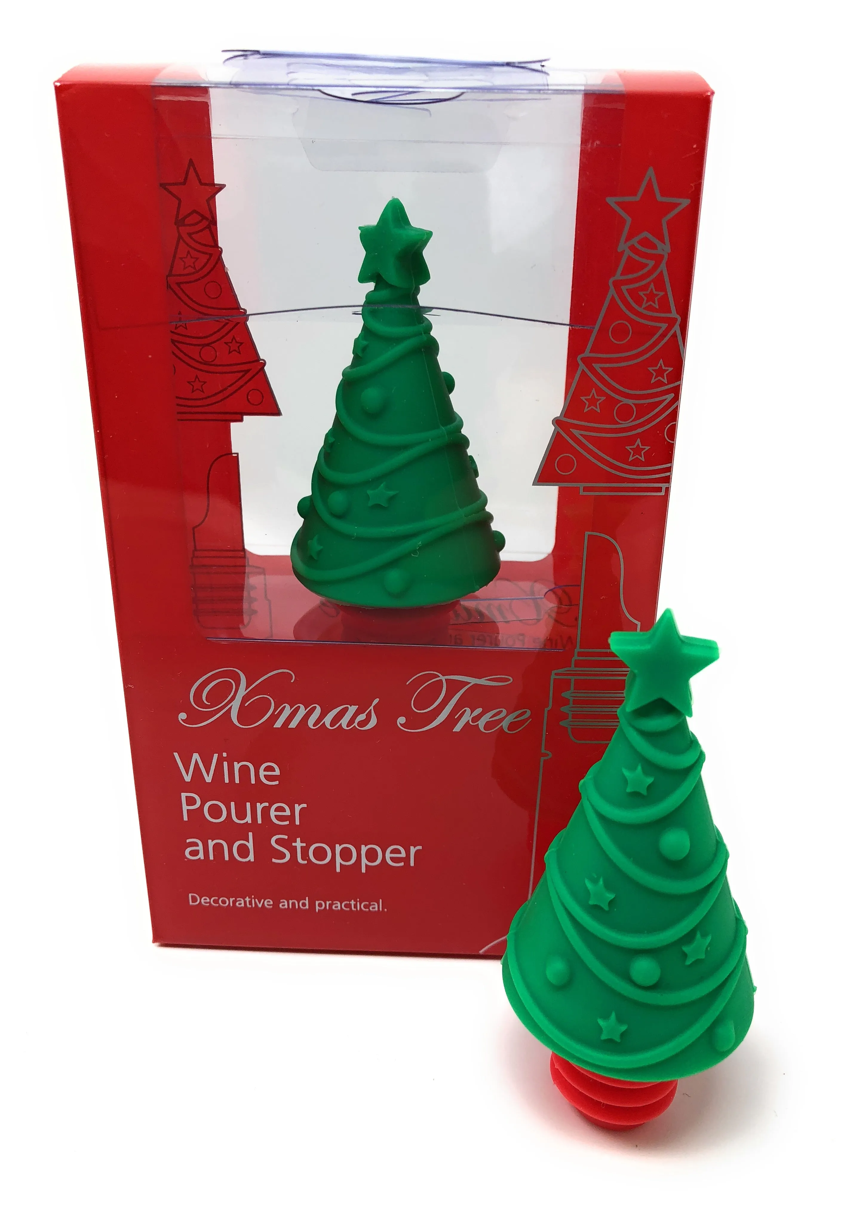 Christmas Tree Bottle Stop & Pourer Twin Pack