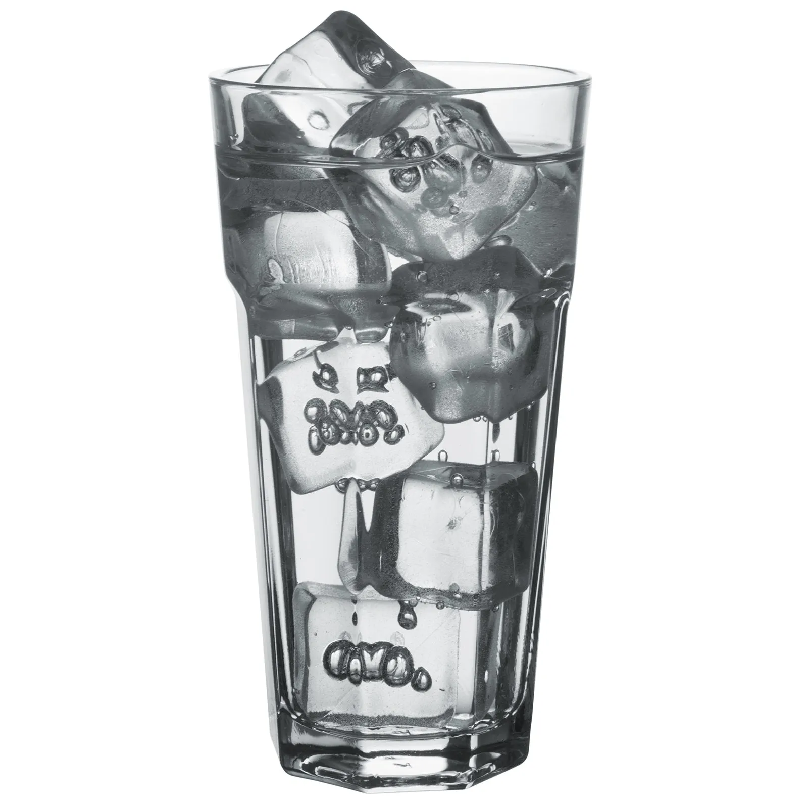 Classic Design Tumbler Drinking Glass, Stackable Beverage Glasses, Set of 6, 12 oz