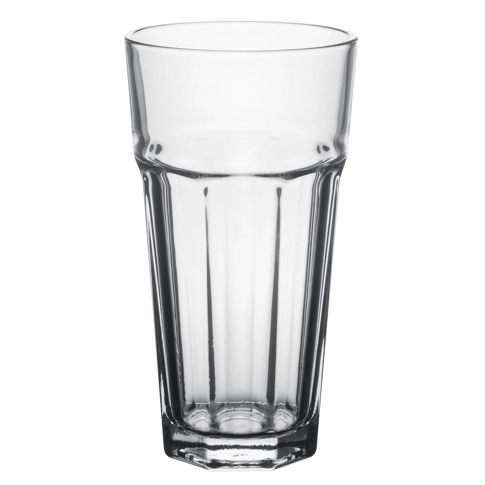 Classic Design Tumbler Drinking Glass, Stackable Beverage Glasses, Set of 6, 12 oz