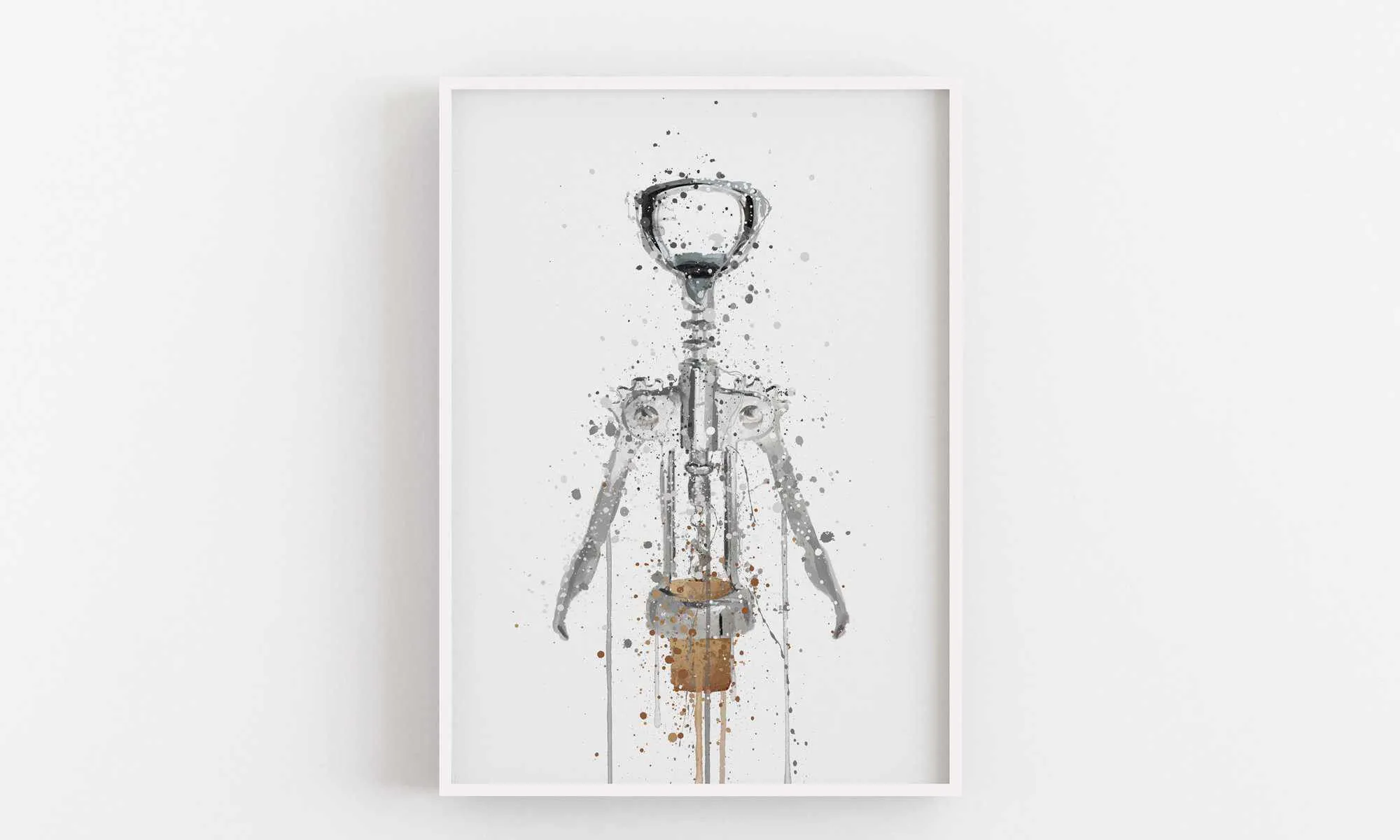 Corkscrew/Bottle Opener Wall Art Print