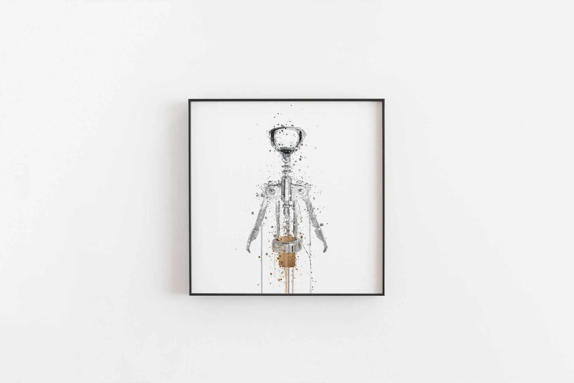 Corkscrew/Bottle Opener Wall Art Print