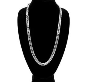 Cuban Link Chain Necklace Miami Cuban Stainless Steel Double Link