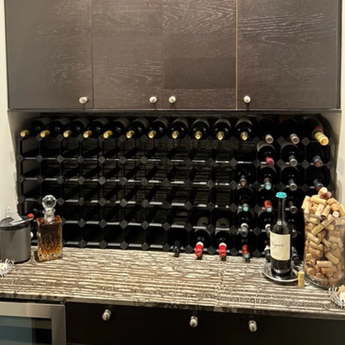 Custom Built Black Onyx Finish Wine Rack | Pre-Assembled