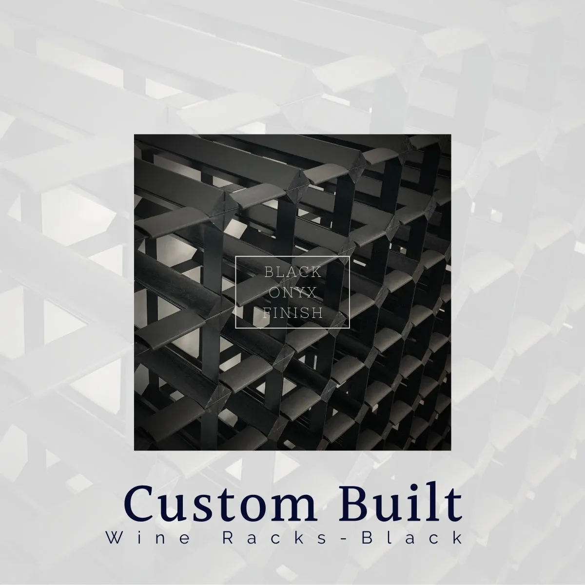 Custom Built Black Onyx Finish Wine Rack | Pre-Assembled