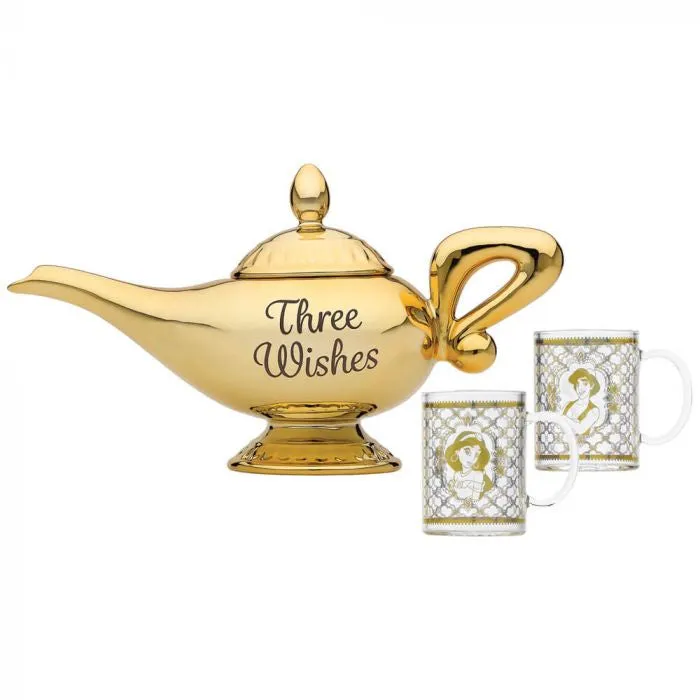 DISNEY TEA POT & GLASSES SET: ALADDIN - LAMP