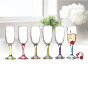 Elegance Champagne Glass Tumblers, Set of 6