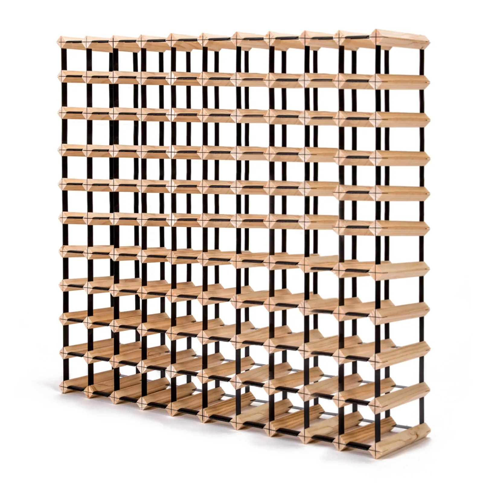 Expandable Timber Wine Rack, 110 Bottle Capacity, Home Ready