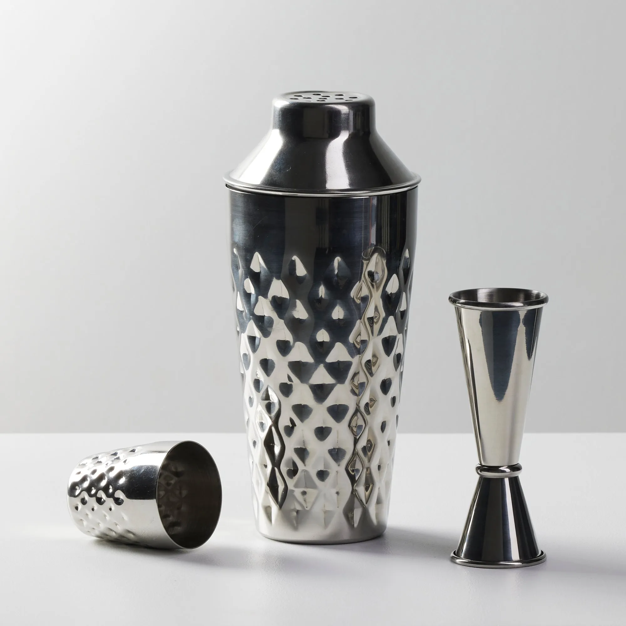 Faceted Shaker - Stainless Steel