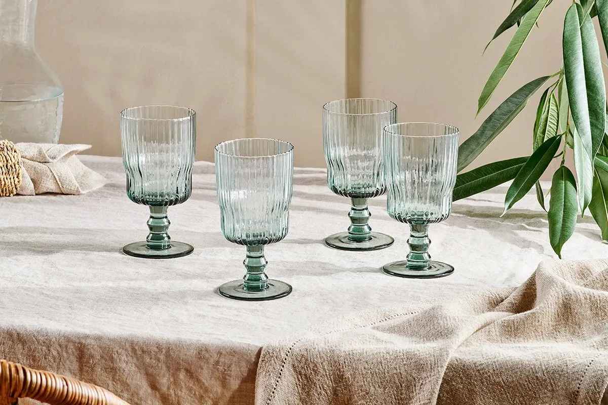 Fali Wine Glass - Blue - (Set of 4)