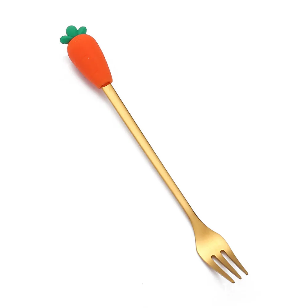 Fruit Fork Cute Children's Tableware Watermelon Spoon Doll Cake Dessert Fork Stainless Steel Coffee Spoon