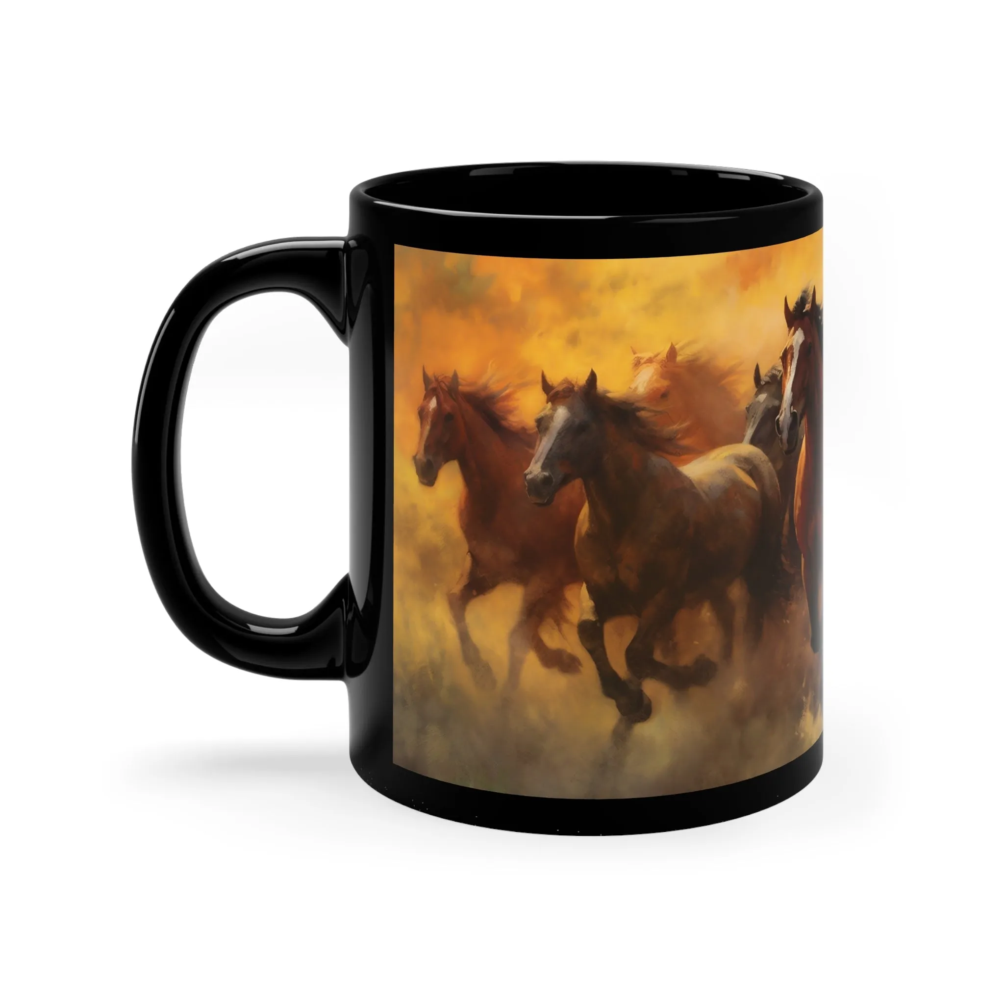 GALLOPING HORSES IN THE SUN HORSE MUG - MUGSCITY - Free Shipping