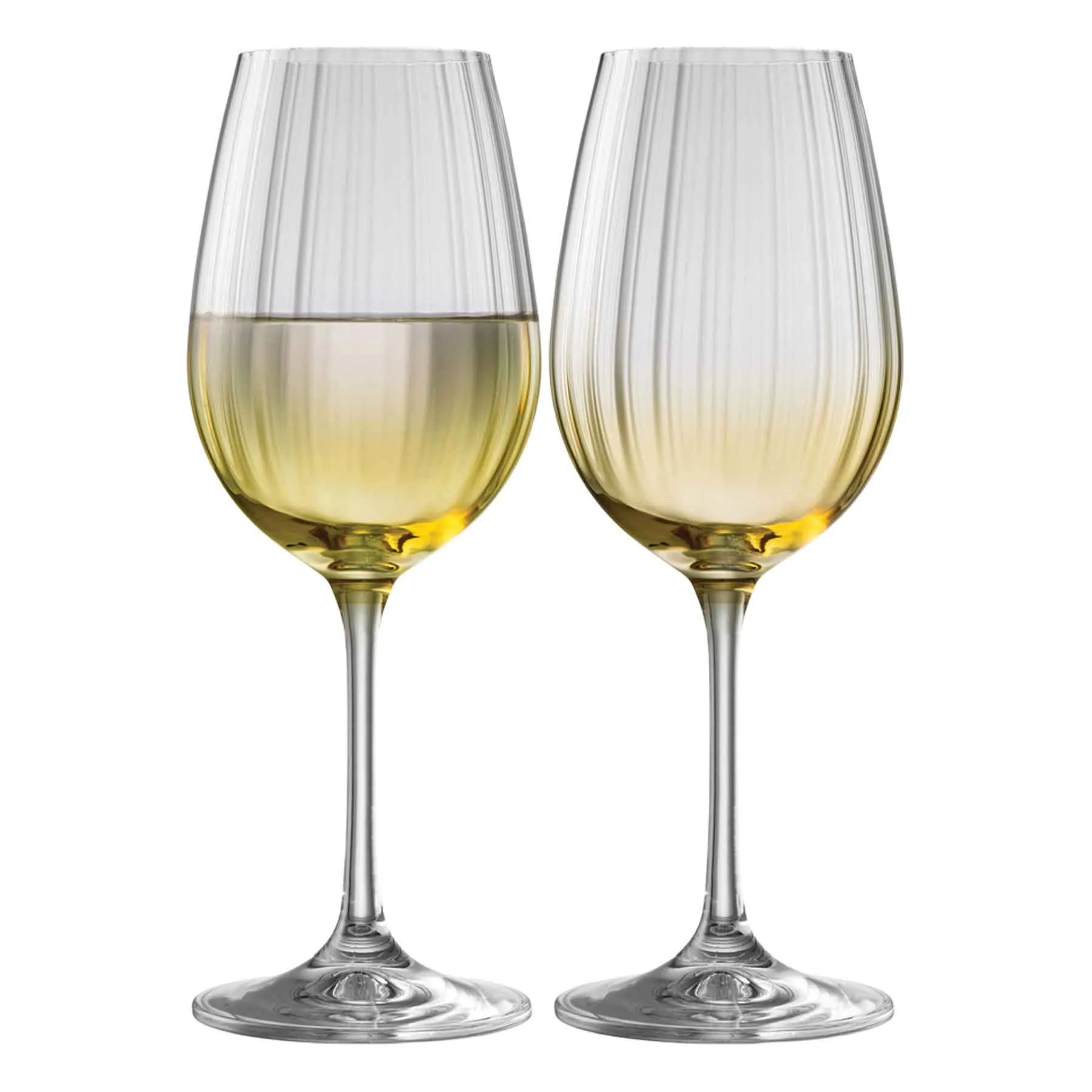 Galway Crystal Erne Wine Set of 2- Amber