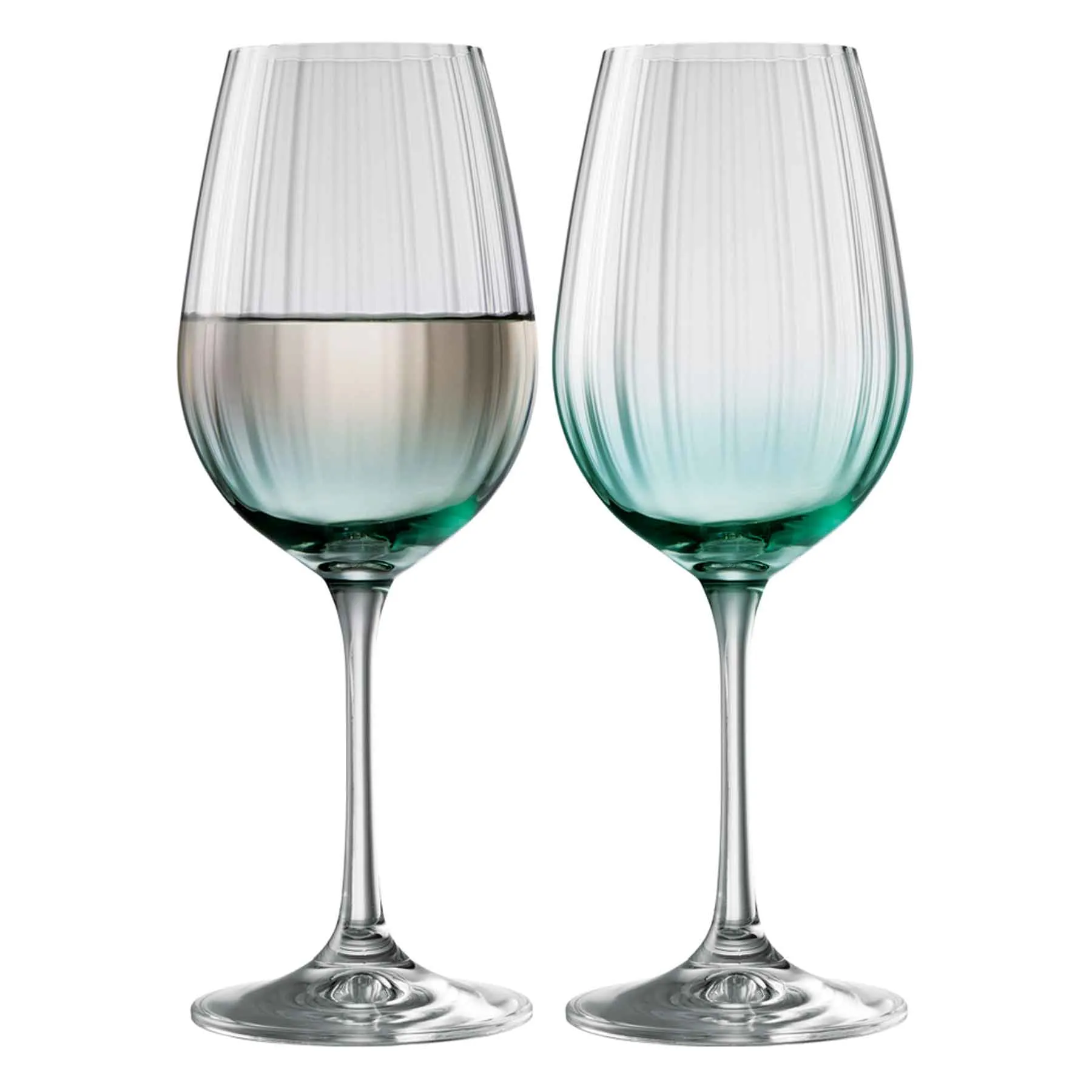 Galway Crystal Erne Wine Set of 2- Aqua