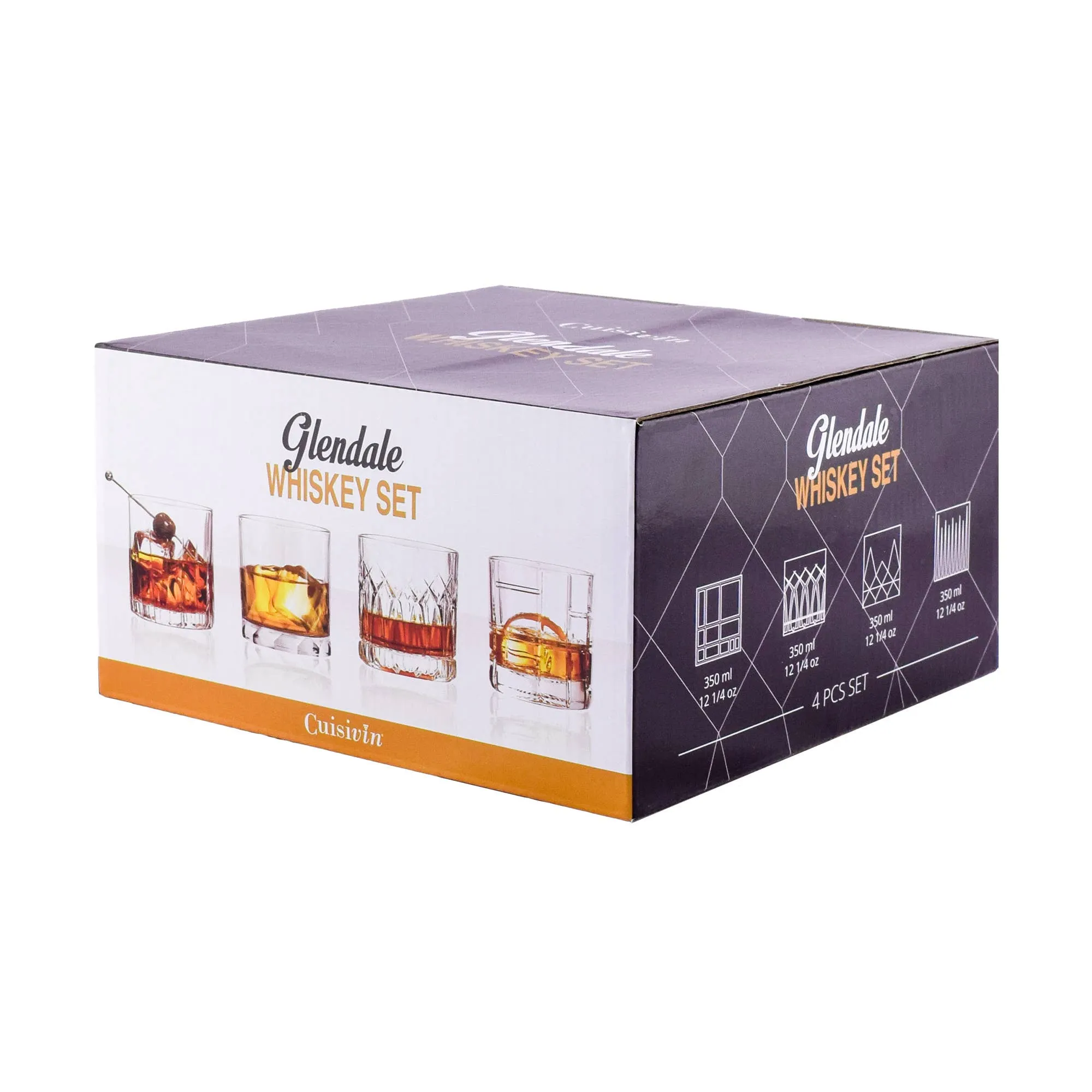 Glendale Whiskey Lowball Rocks Glass