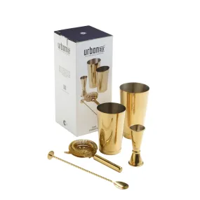 Gold Plated 5pc Cocktail Set