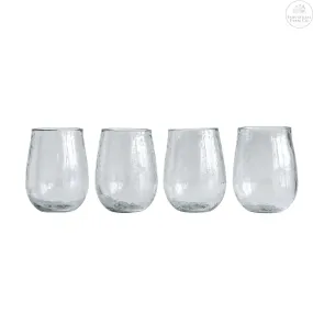 Hammered Wine Glass Set