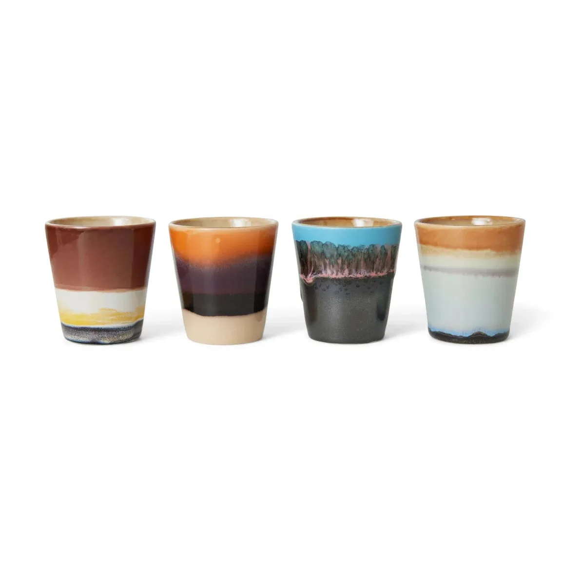 HKLIVING Set of 4 Ristretto Mugs - 'Solar'