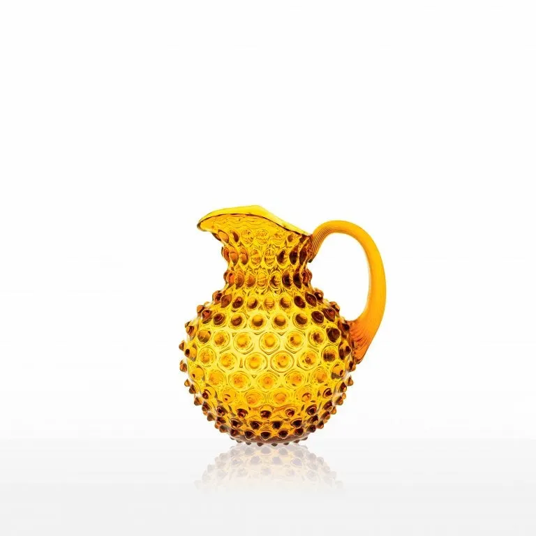 Hobnail Jug - 1L Round - Amber