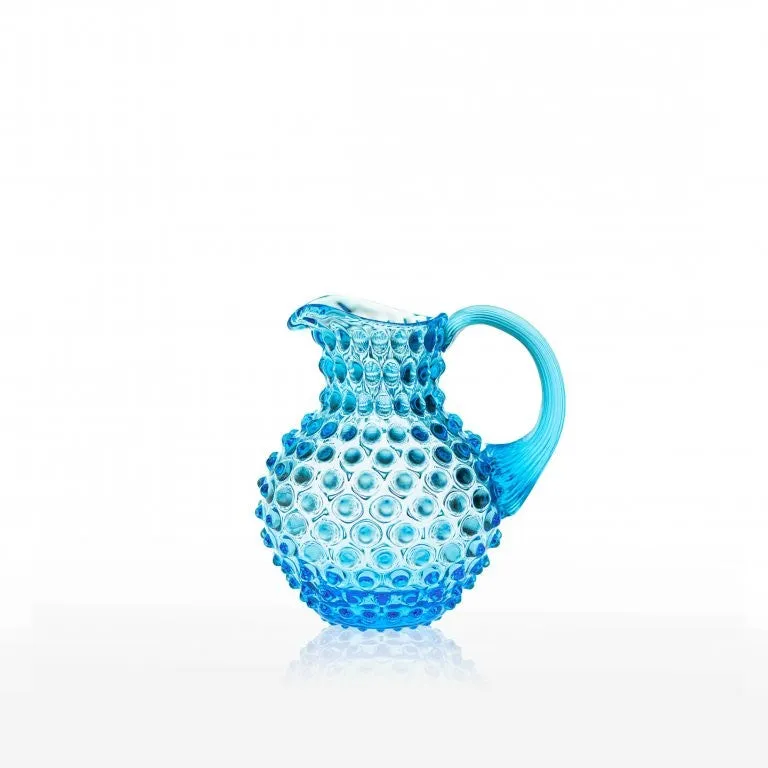 Hobnail Jug - 1L Round - Azure