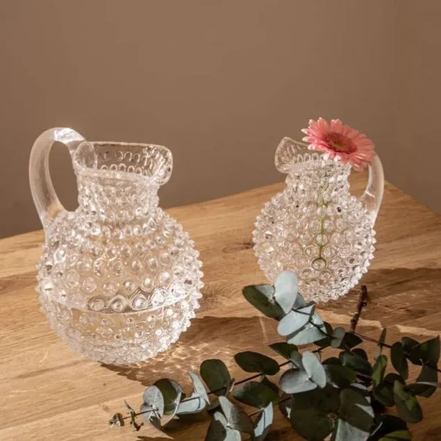 Hobnail Jug - 1L Round - Clear