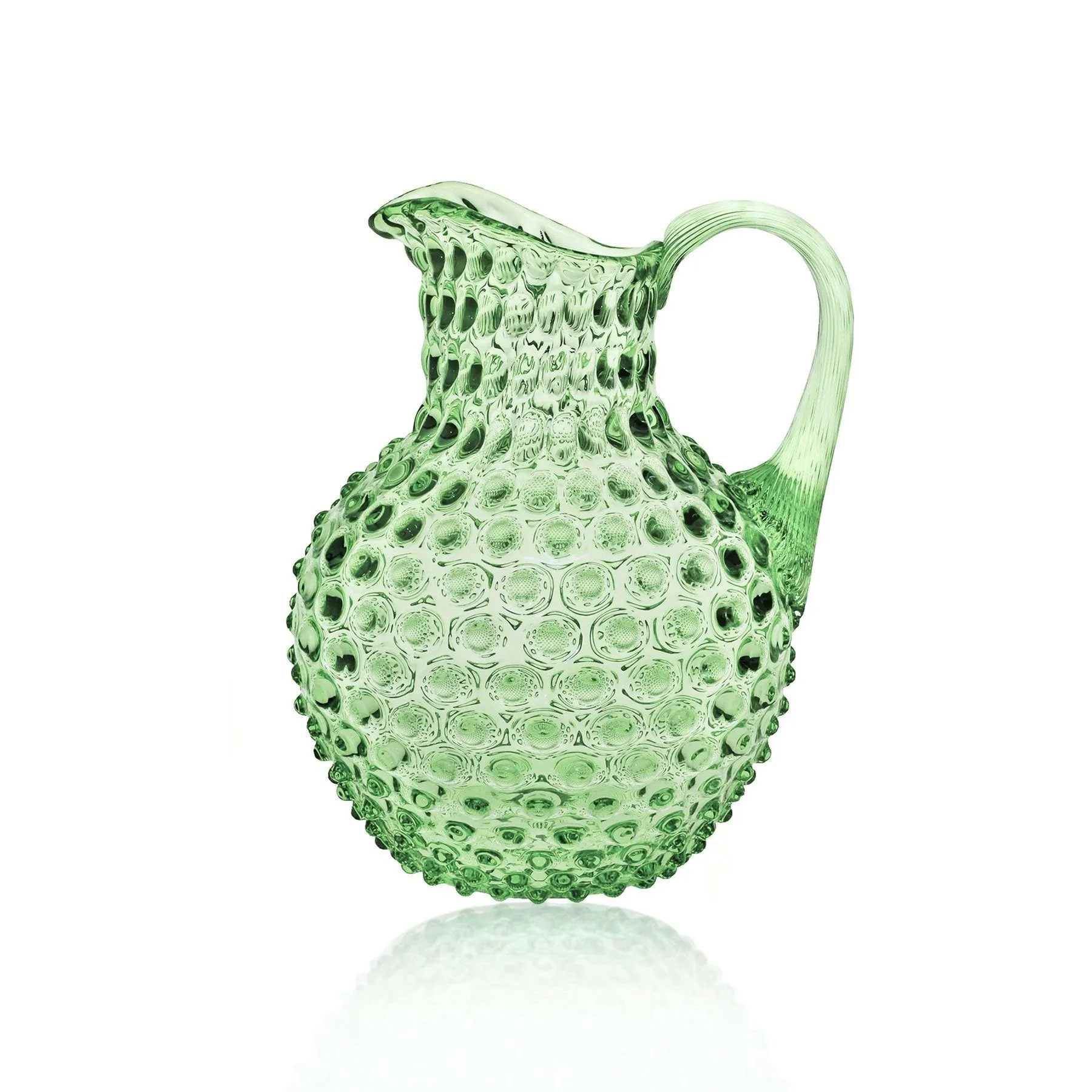 Hobnail Jug - 1L Round- Light Green