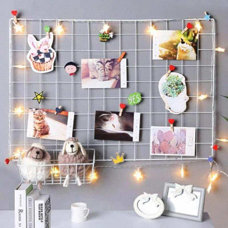 Iron Grid Home Wall Decoration Organizer