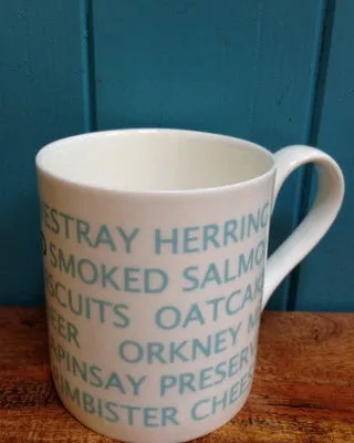 Judith Glue "Love Orkney Food" Mug