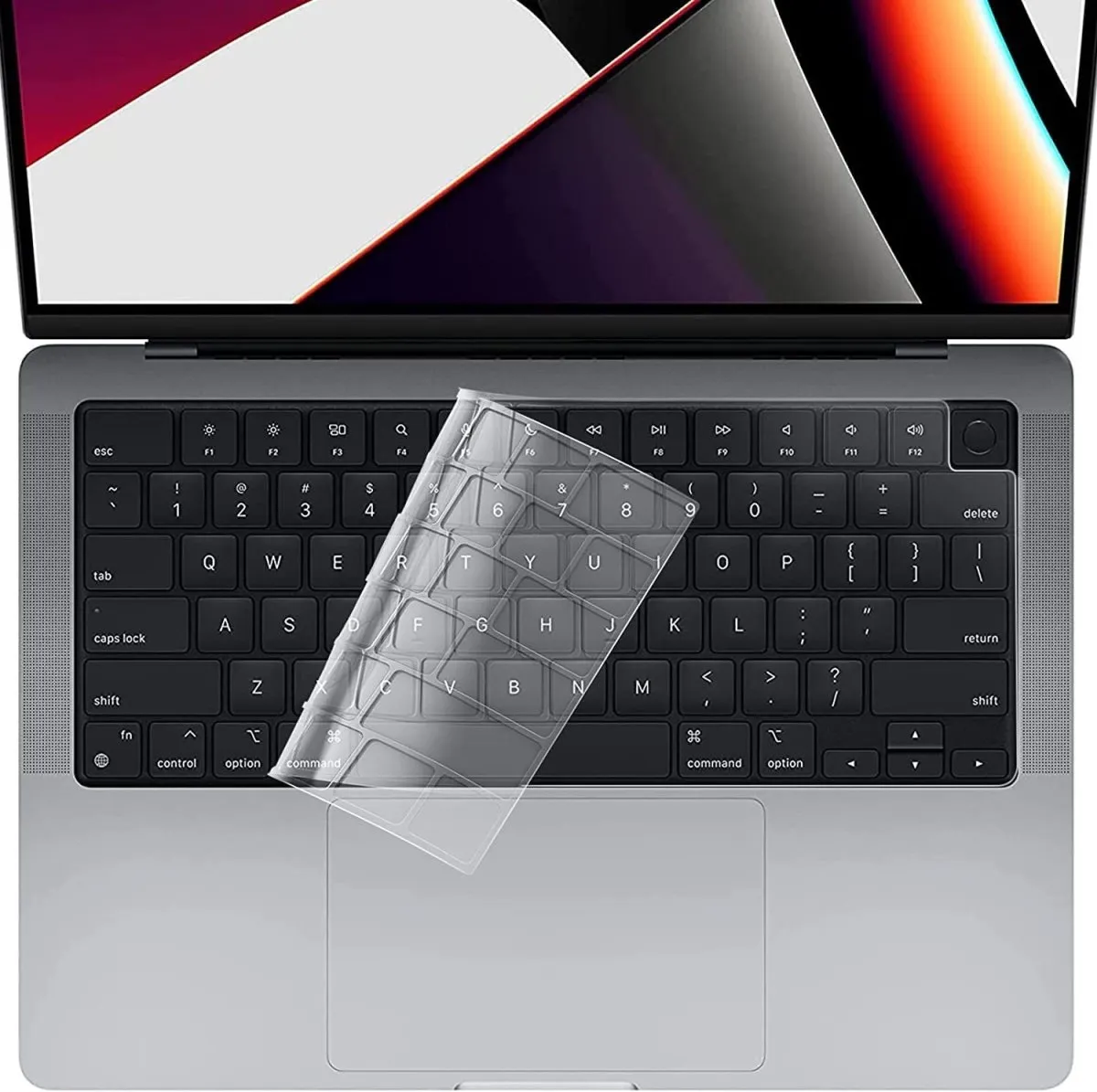 Keyboard Protector for MacBook Pro 16" M4/M3/M2/M1 Pro/Max, (2024-2021) - US Layout - Ash Black