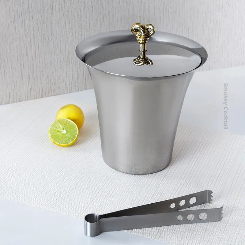 KNOT ICE BUCKET WITH TONGS