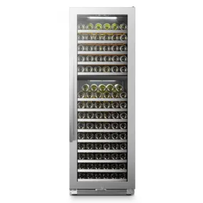 Lanbo 153 Bottles Dual Zone Stainless Steel Wine Coolers LP168D