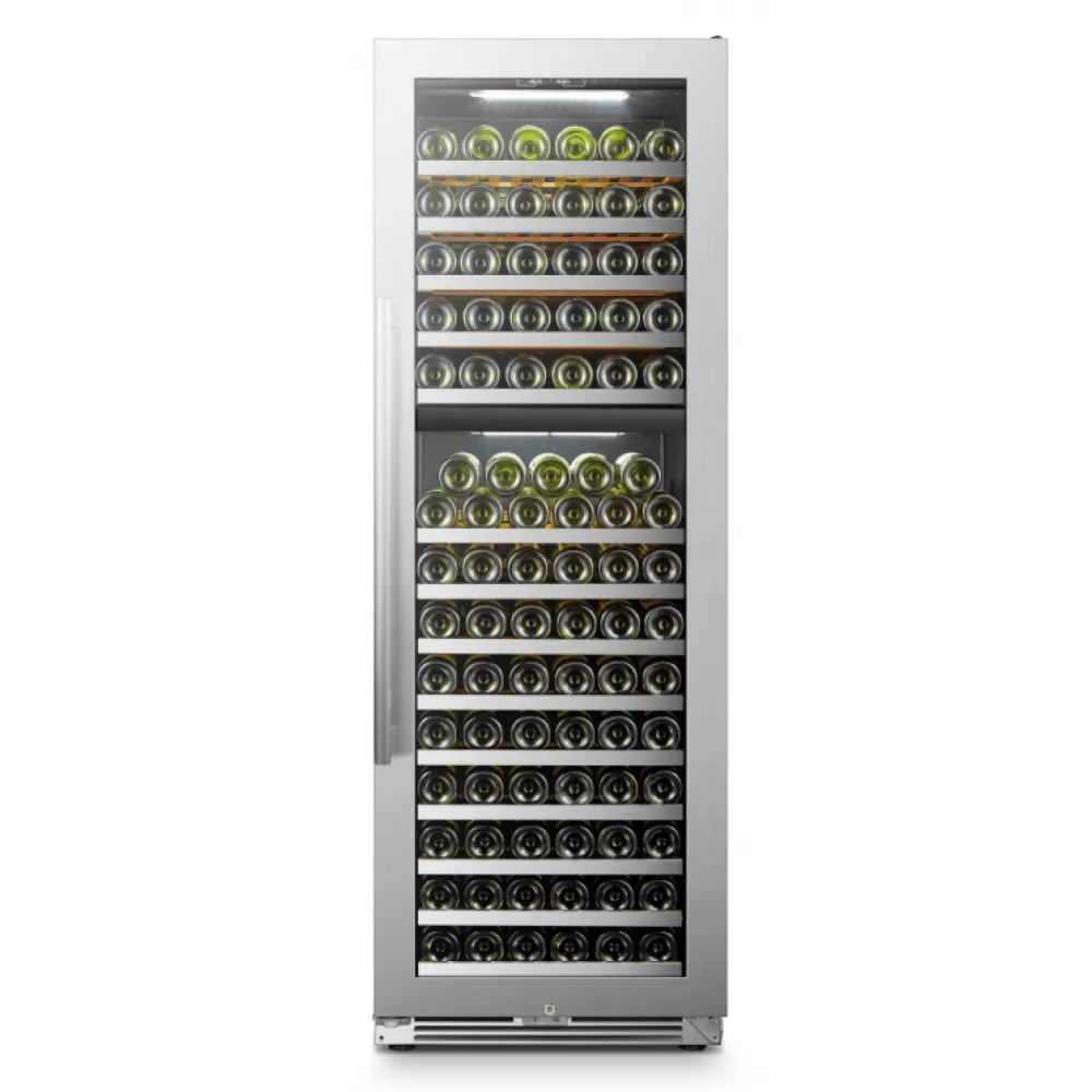 Lanbo 153 Bottles Dual Zone Stainless Steel Wine Coolers LP168D