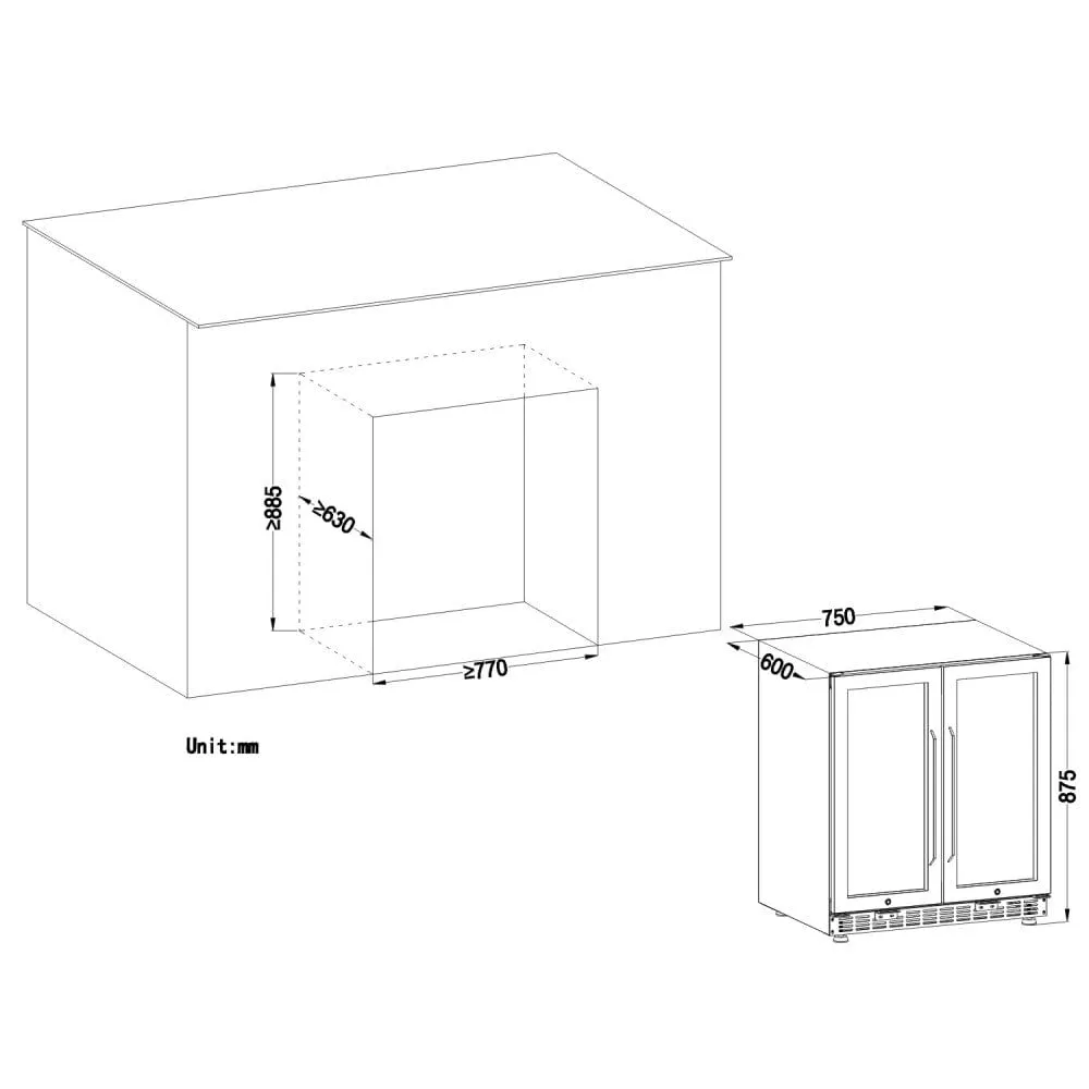 Lanbo 30" Dual Zone Wine and Beverage Coolers LW3370B