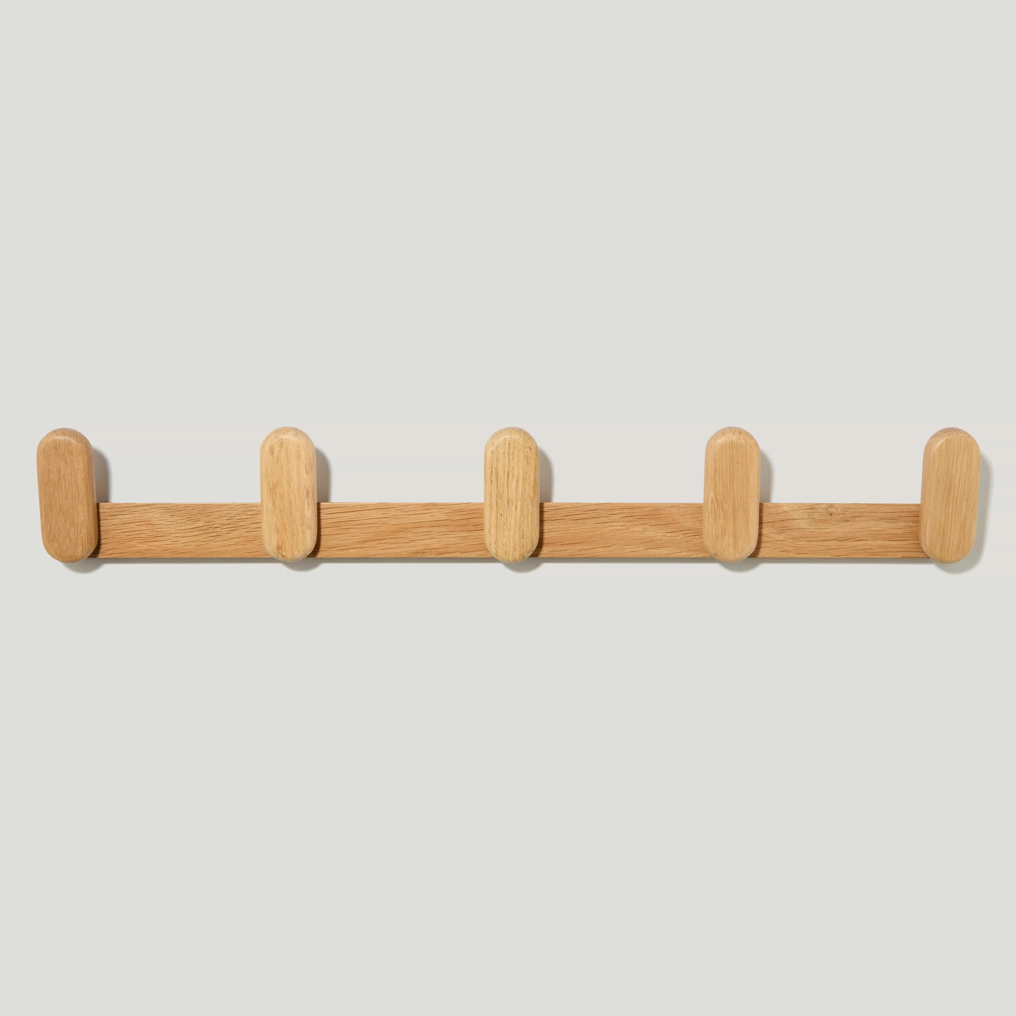 LARSSON Wooden Wall Mounted Coat Rack - Oak