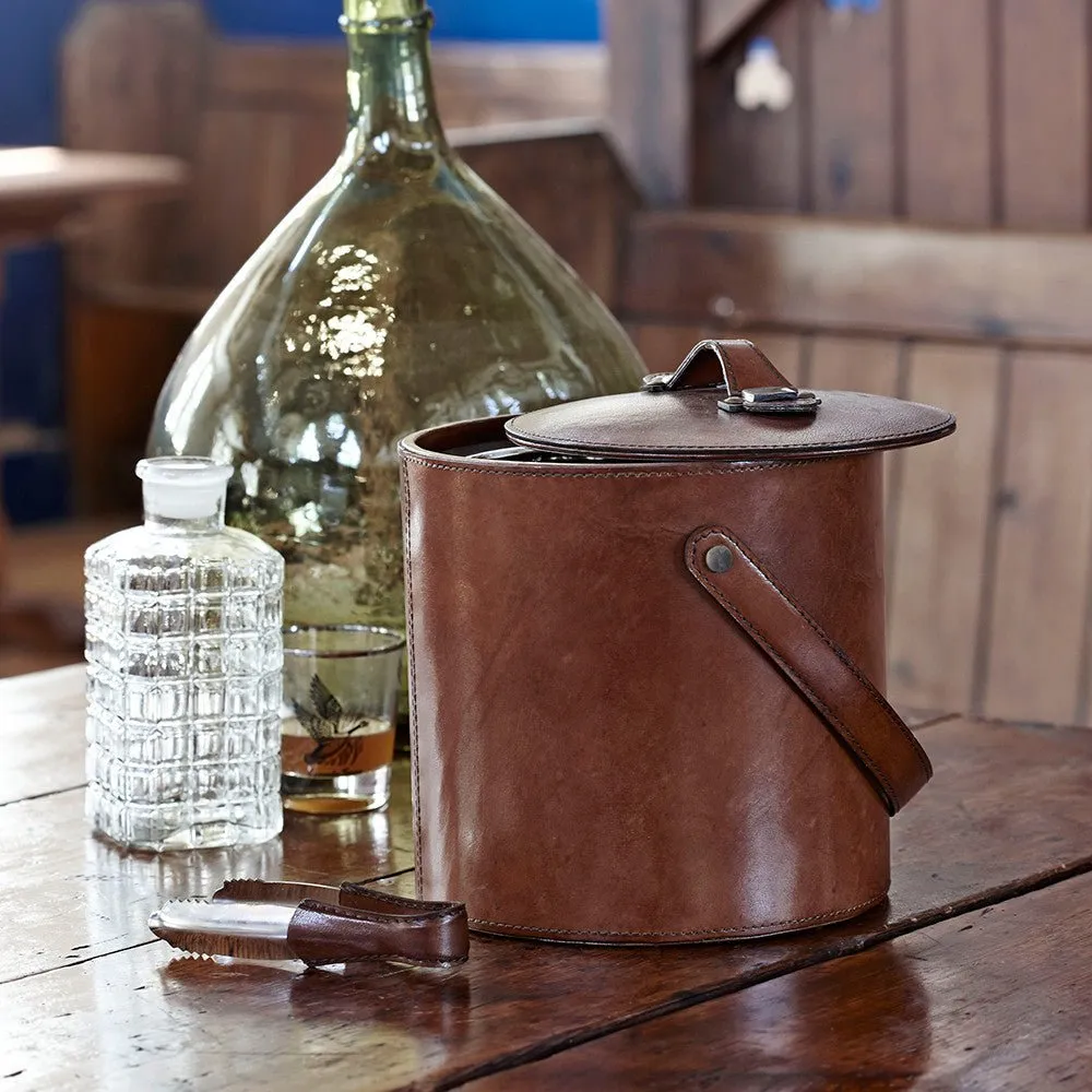 Leather Ice Bucket - For Christmas Entertaining