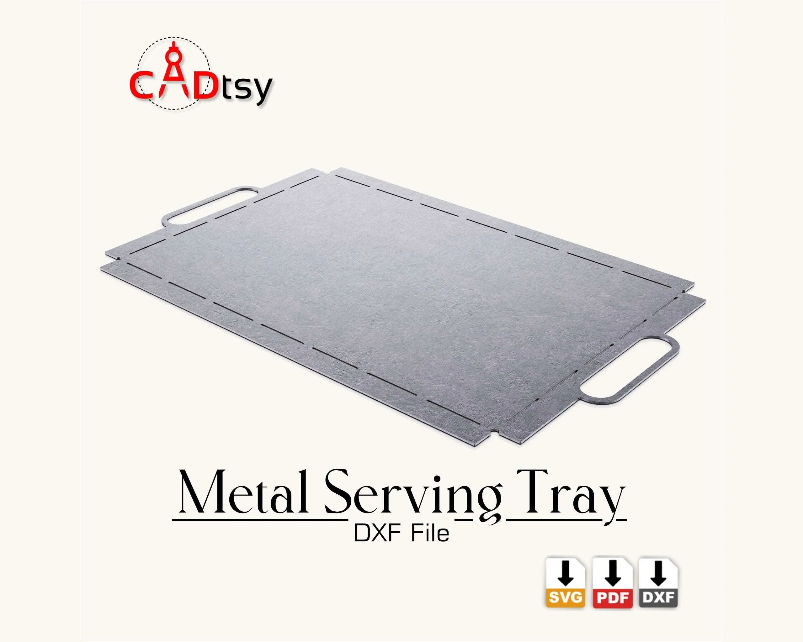 Metal Serving Tray DXF / SVG CNC Plasma / Laser Cutting Files