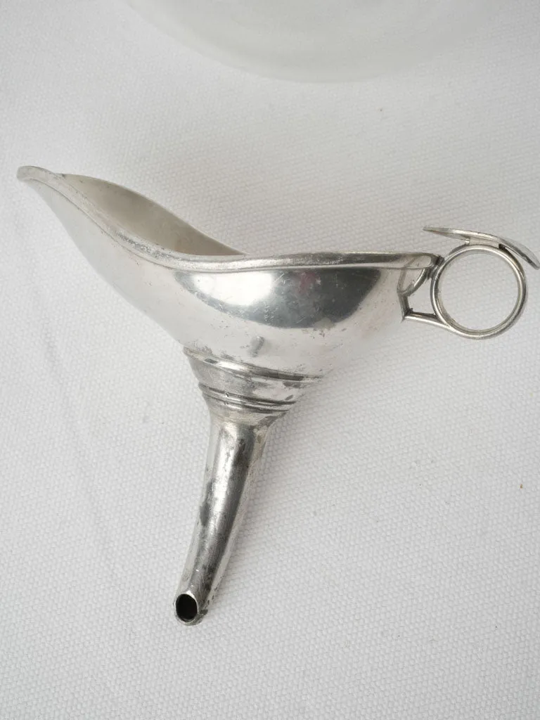 Mid-twentieth century pewter wine funnel decanter & carafe