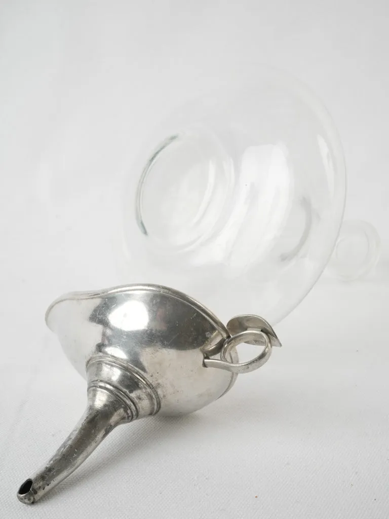 Mid-twentieth century pewter wine funnel decanter & carafe